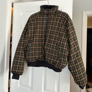BRANDY MELVILLE FAITH REVERSIBLE PLAID PUFFER JACKET